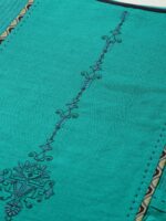 SheWill Green Ethnic Motifs Embroidered Thread Work Thread Work Panelled Kurti - Image 2