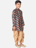 TABARD Boys Black Printed Kurta - Image 3