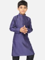 TABARD Boys Blue Cotton Kurta - Image 3
