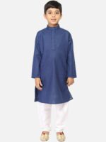 TABARD Boys Blue Cotton Kurta - Image 6