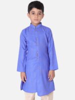 TABARD Boys Blue & Gold-Coloured Cotton Kurta