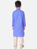 TABARD Boys Blue & Gold-Coloured Cotton Kurta - Image 5