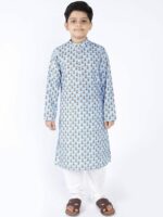 TABARD Boys Blue Quirky Printed Kurta