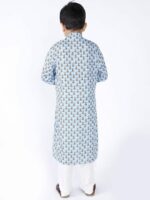 TABARD Boys Blue Quirky Printed Kurta - Image 4