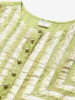 anayna Women Green & White Bandhani Printed Kurta with Palazzos - Image 2