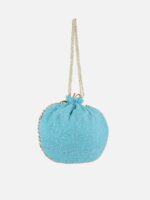 Aditi Wasan Women Blue Embroidered Potli - Image 3