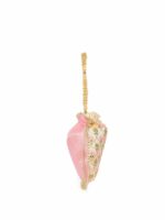 Lavie Gold-Toned & Pink Embroidered Potli Clutch - Image 3