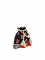 MASQ Black & Red Embellished Embroidered Potli Clutch - Image 3