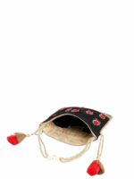 MASQ Black & Red Embellished Embroidered Potli Clutch - Image 5