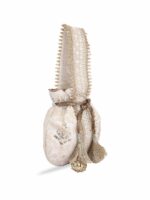 MASQ Off White & Gold-Toned Embellished Embroidered Potli Clutch - Image 2