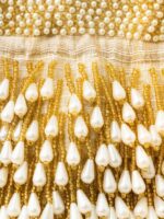 NR By Nidhi Rathi Cream-Coloured & White Embellished Potli Clutch - Image 6