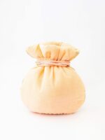 NR By Nidhi Rathi Women Peach-Coloured & Gold-Toned Embroidered Potli Clutch - Image 4