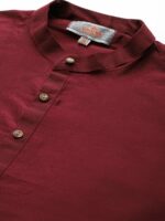Anouk Men Maroon Cotton Silk Kurta - Image 2
