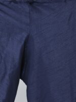 DEYANN Men Blue Solid Kurta with Churidar & Nehru Jacket - Image 3
