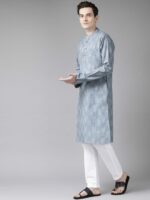 See Designs Men Grey Printed Kurta - Image 3