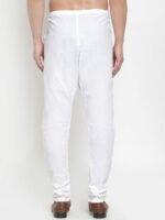 Jompers Men White Solid Churidar - Image 3