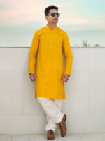 Jompers Men White Solid Churidar - Image 6