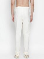 VASTRAMAY Men Cream-Colored Solid Churidar - Image 3