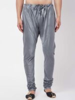 VASTRAMAY Men Grey Solid Churidar