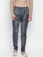 VASTRAMAY Men Grey Solid Churidar