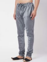 VASTRAMAY Men Grey Solid Churidar - Image 2