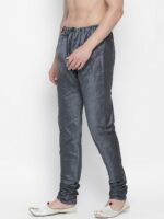 VASTRAMAY Men Grey Solid Churidar - Image 2