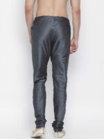 VASTRAMAY Men Grey Solid Churidar - Image 3