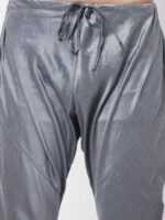 VASTRAMAY Men Grey Solid Churidar - Image 5