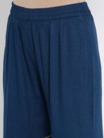 MIRAVAN Women Blue Gotta Patti Kurta with Sharara - Image 3
