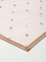 Studio Shringaar Peach-Coloured Net Embroidered Dupatta - Image 2