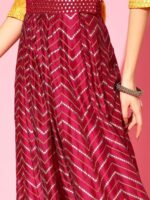 Anouk Women Pink & Yellow Embellished Ready to Wear Lehenga & Blouse With Dupatta - Image 5