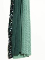 Chhabra 555 Green Ombre Dyed Ready to Wear Poly Georgette Saree with Stitched Blouse - Image 8