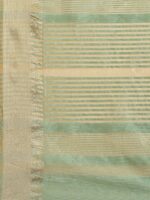 KALINI Green & Golden Solid Woven Design Saree - Image 4