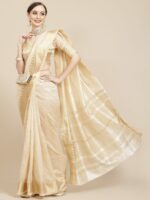 KALINI Off White & Golden Woven Design Saree - Image 2