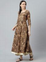 Libas Women Black Printed Anarkali Kurta - Image 4