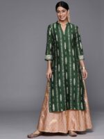 Libas Women Green Ethnic Motifs Printed Kurta
