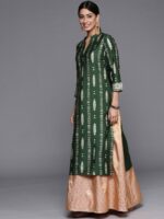 Libas Women Green Ethnic Motifs Printed Kurta - Image 3