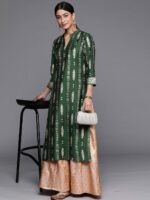 Libas Women Green Ethnic Motifs Printed Kurta - Image 5
