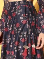 Shae by SASSAFRAS Navy Blue Printed Ready to Wear Lehenga Choli - Image 6