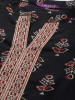 Libas Women Black Pure Cotton Ethnic Motifs Printed Kurta with Palazzos & Dupatta - Image 2