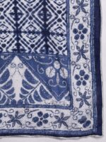 Libas Women Blue Bandhani Printed Pure Cotton Kurta with Palazzos & Dupatta - Image 4