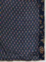 Libas Women Blue & Maroon Floral Printed Regular Kurta with Palazzos & Dupatta - Image 4