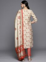 Libas Women Floral Printed Kurta with Trousers & With Dupatta - Image 7