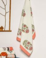 Buta Print Waffle Cotton Towel