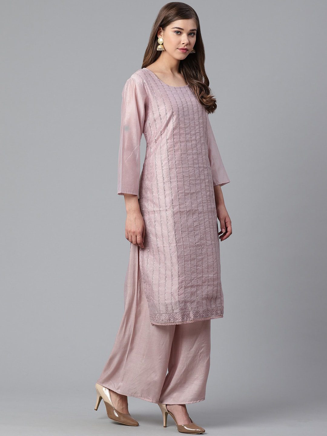 Buy Blue Silk Chanderi Hand Embroidered Thread Kurta And Palazzo Set For  Women by Surabhi Arya Online at Aza Fashions.