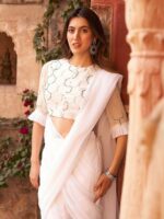 Lavanya The Label Embroidered Pure Georgette Sharara Saree With Blosue - Image 4