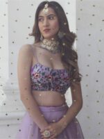 Lavanya The Label Lavender & Green Embroidered Ready to Wear Lehenga & Blouse With Dupatta - Image 2