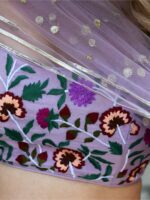 Lavanya The Label Lavender & Green Embroidered Ready to Wear Lehenga & Blouse With Dupatta - Image 3
