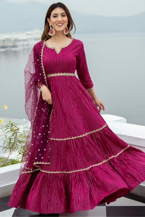 Lavanya The Label Maxi Ethnic Striped Dress