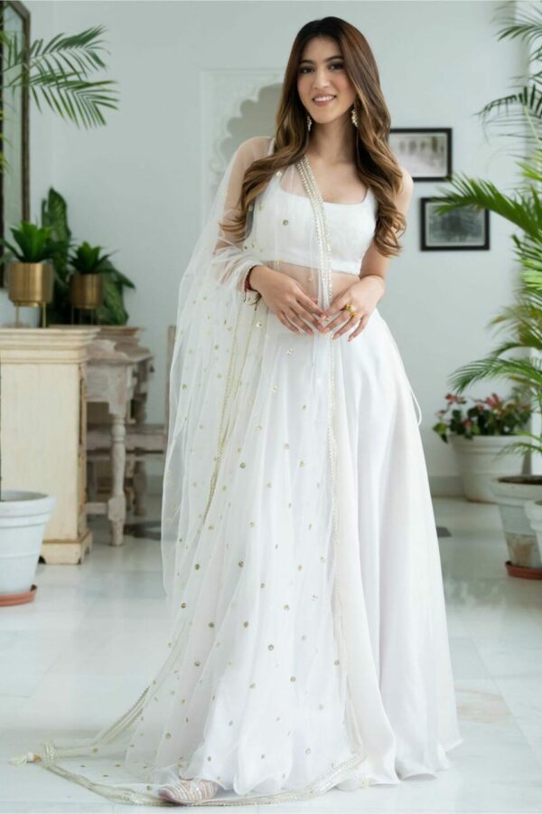 Lavanya The Label White Ready to Wear Lehenga & Blouse With Dupatta